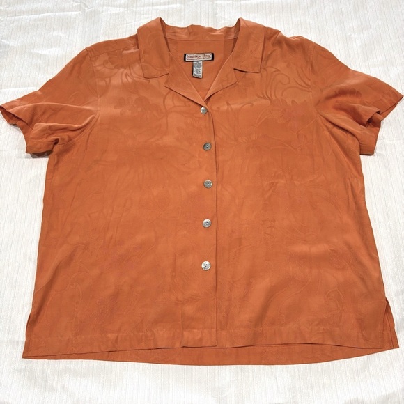 Jamaica Bay women’s orange Hawaiian short sleeve shirt XL - Picture 1 of 7
